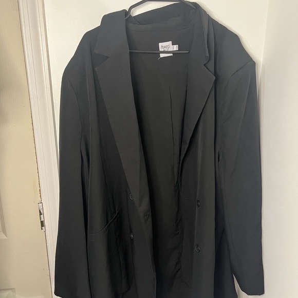 Princess Polly Black Double Breasted Blazer Jacket Size 22 AU / XXL - Picture 12 of 12